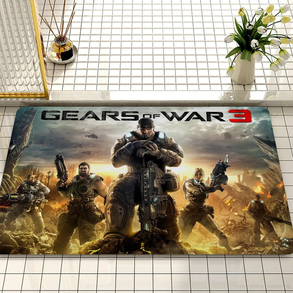 G-Gears Of-War 룸 매트, 레트로 다중 선택, 거실 주방 러그, 미끄럼 방지 웰컴 러그
