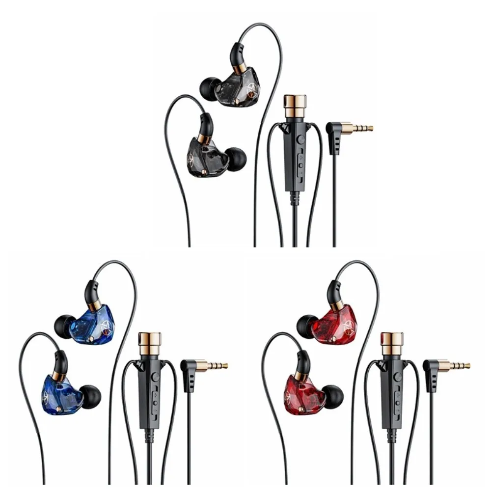 마이크가 장착된 다이나믹 유선 이어폰 3.5mm 인이어 이어폰 서라운드 베이스 HiFi 스테레오 유선 헤드셋 전화/태블릿/노트북