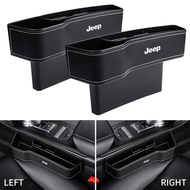 High Capacity Leather Organizer Car Front Seat Gap Storage Boxes For