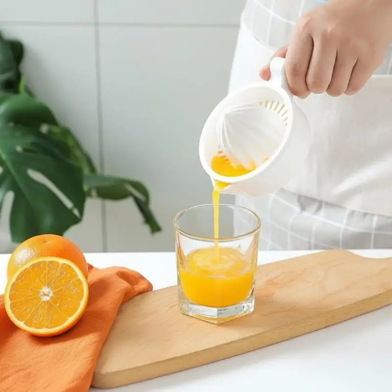 수동 감귤 착즙기 이중 레이어 디자인 간편 분리 가정용 오렌지 레몬 데일리 사..