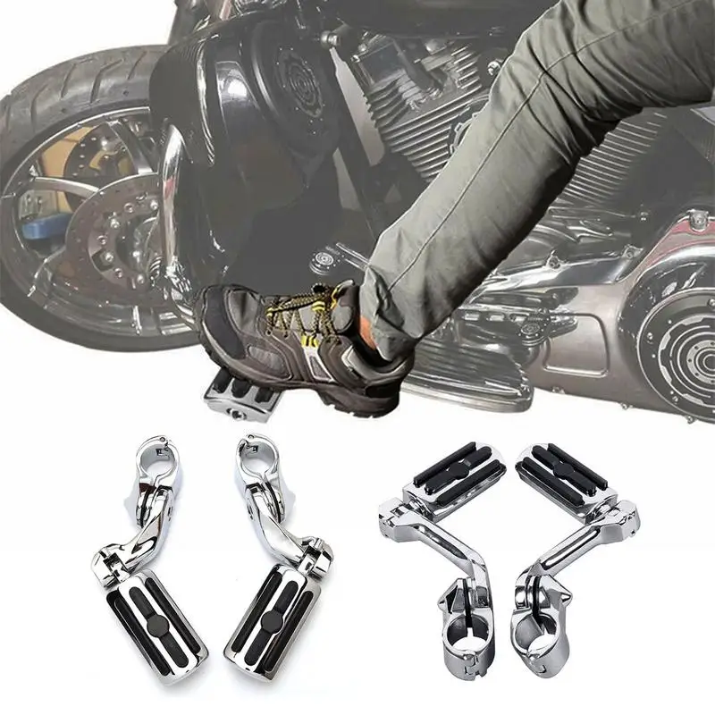 

Front Foot Pegs For Motorcycles Non-slip Dirt Bike Foot Pegs 360 Adjustable Anti-Vibration Universal Modification Accessories