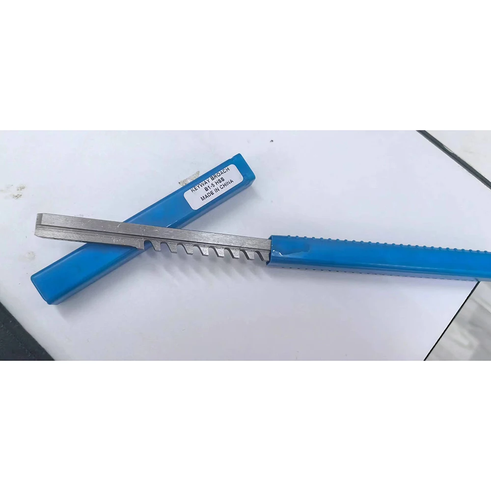 5mm B1 Push-Type Keyway Broach Metric Sized with Shim High Speed Steel Cutting Tool for CNC Machine