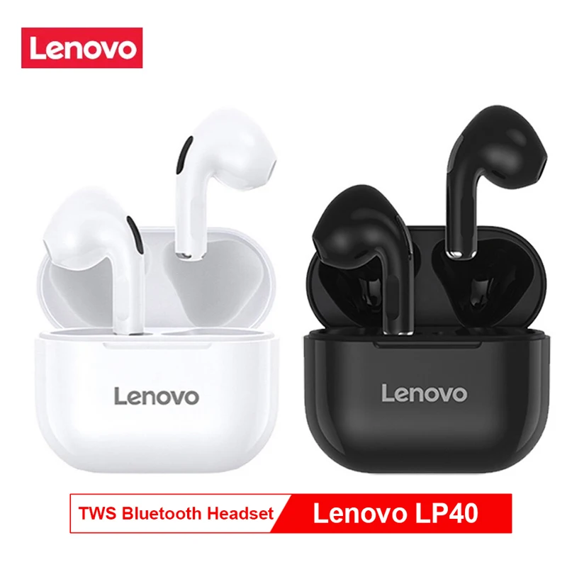 

Lenovo LP40 Wireless Headphone TWS Bluetooth 5.0 HiFi Earphones Dual Stereo Noise Reduction Bass Headset Touch Control Earbuds