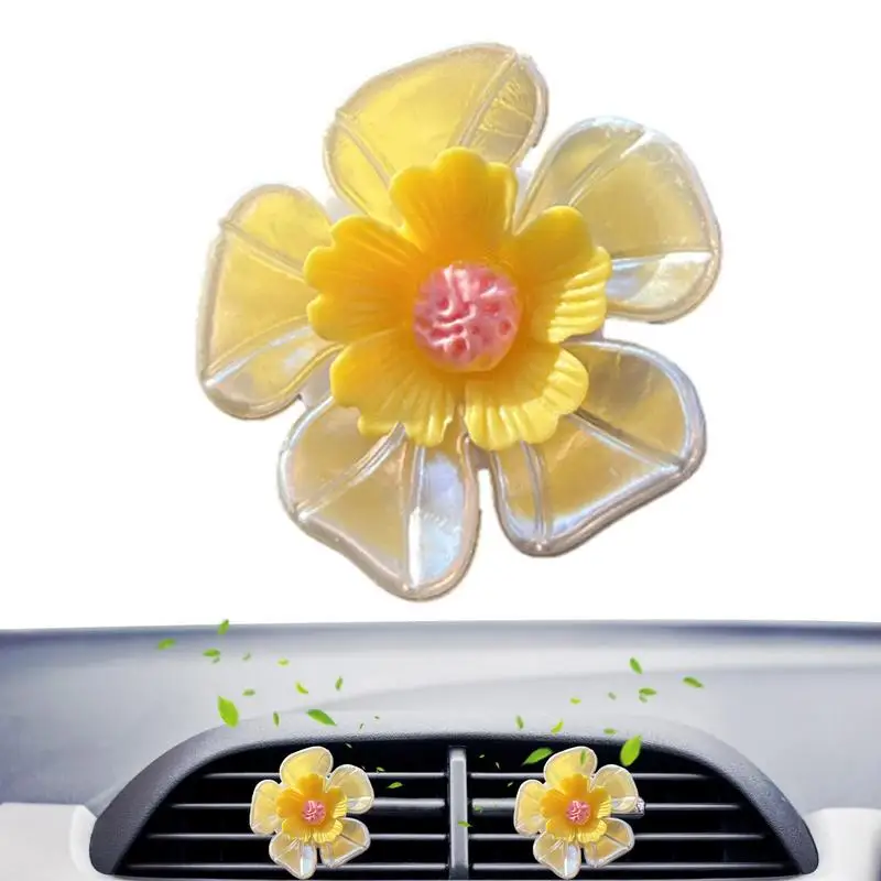 

Симпатичный освежитель воздуха для автомобиля с цветами, долговечная оболочка, цветные цветы, ароматерапия, диффузор с зажимом для вентиляции, для салона, кондиционирования воздуха