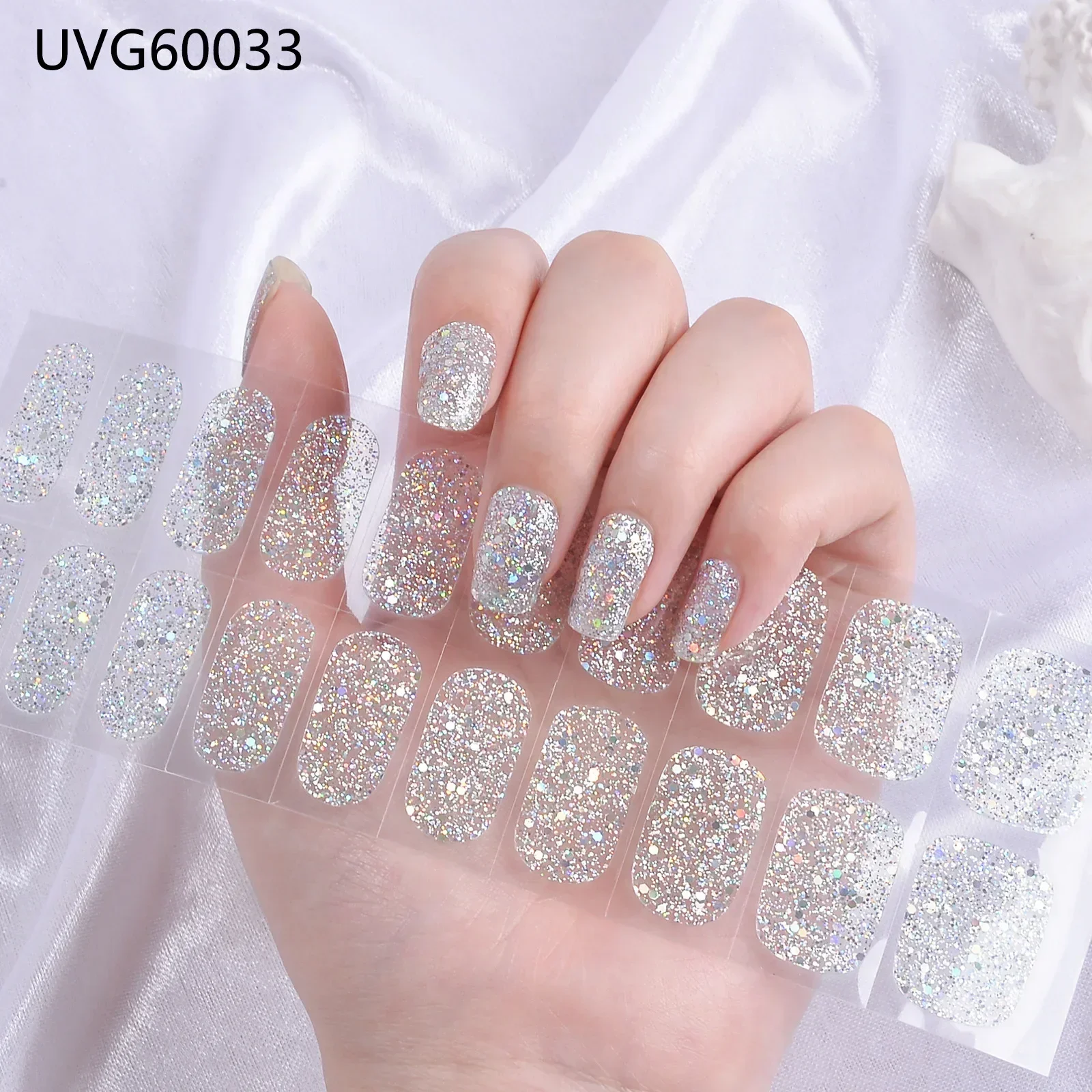Premium Semi-Cured Nail Wraps Set - Waterproof, Long-Lasting Gel Nail Stickers