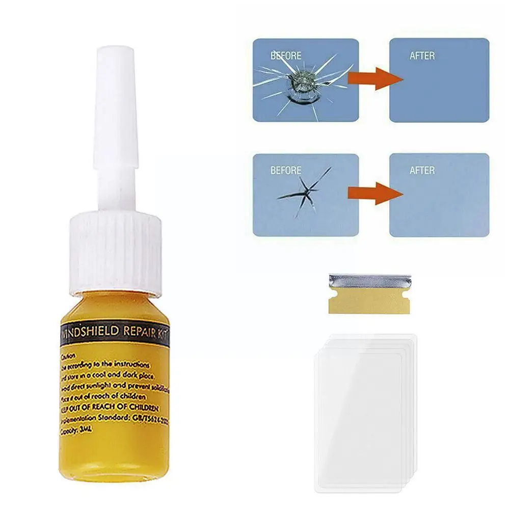 

Car Windshield Repair Tools Kit Auto Vehicle Glass Renovate Car Solution Scratches Repair Scratch Crack Liquid Window Fixin J4X2