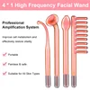 4 In 1 High Frequency Electrode Wand Electrotherapy Glass Tube Beauty Device Wrinkle Acne Remover Skin Tightening Care Tool 4