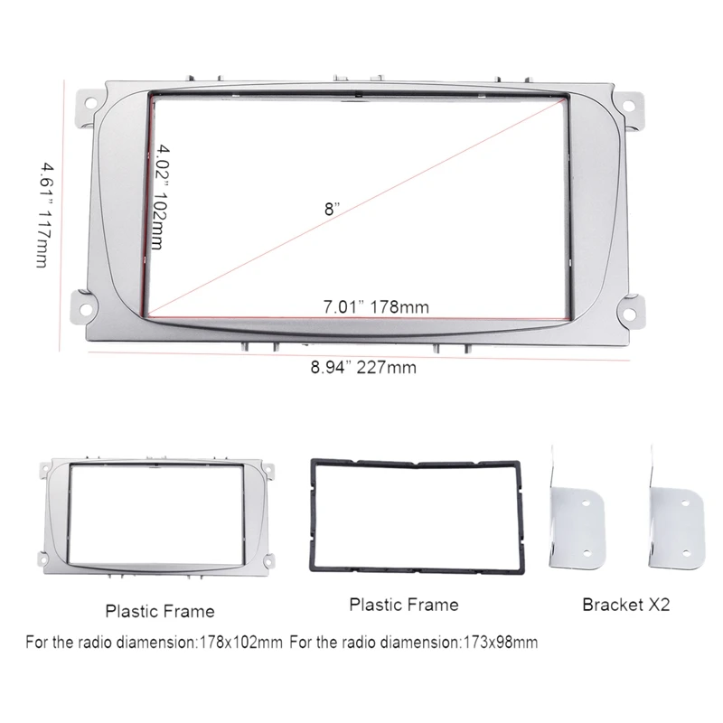 2Din ڵ ׷  DVD г  Ŀ II   Ʈ ٸ ŰƮ Mondeo S-Max C-Max Galaxy II Kuga
