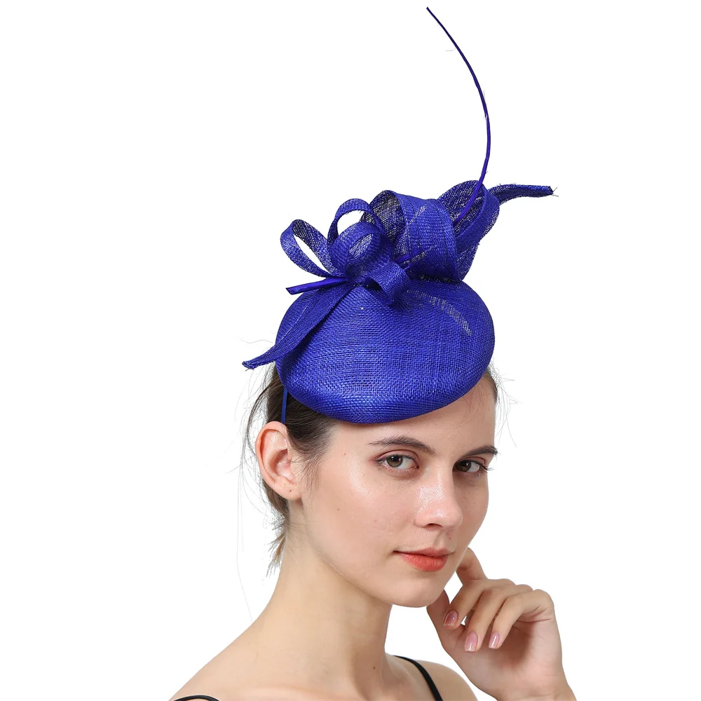 

Nice 4-Layer Sinamay Fascinator Hat Wedding Headpiece Hair Clips Wedding Bridal Cocktail Headwear Church Party Hair Accessories
