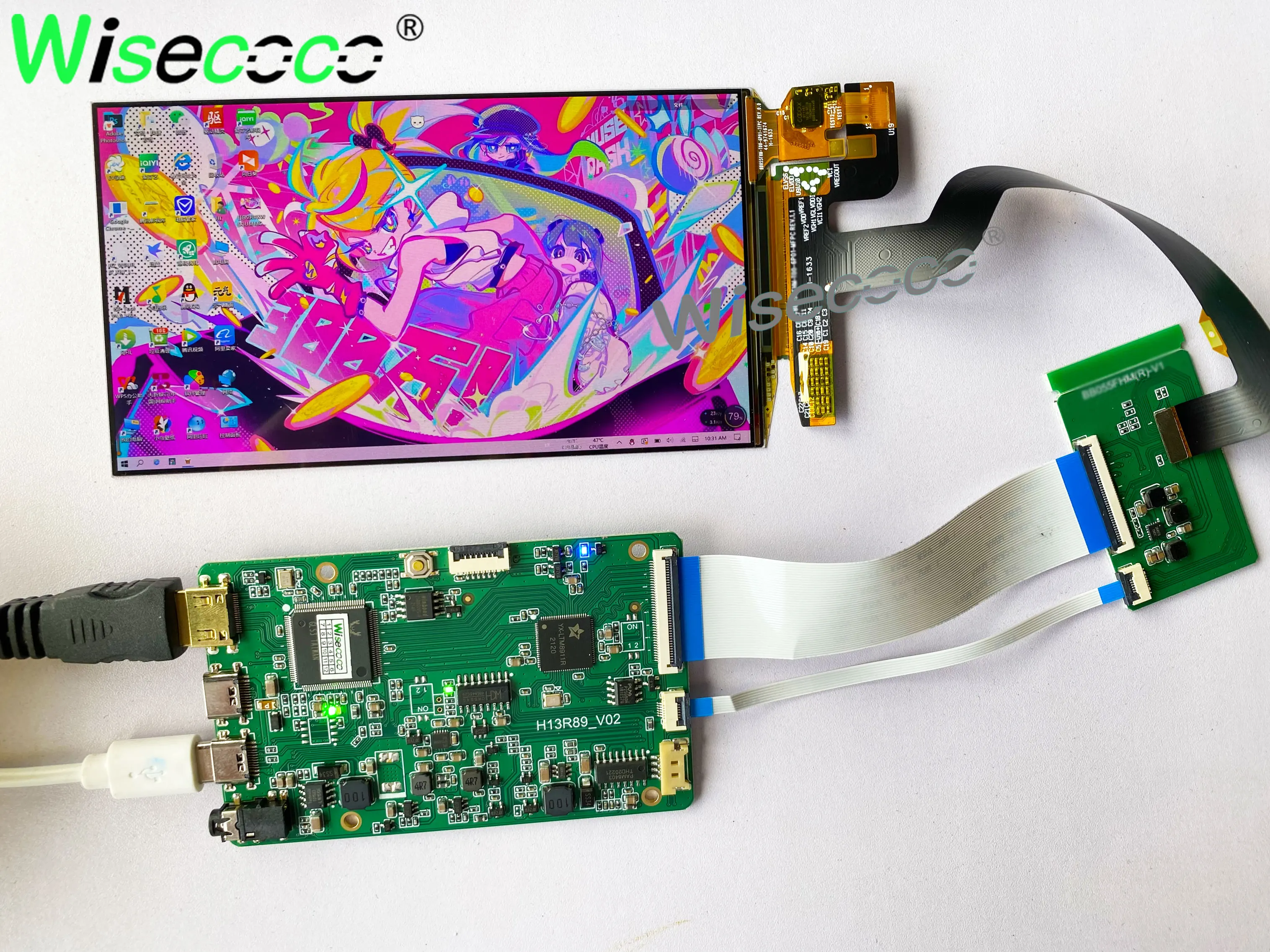 Polegada Tela Oled Raspberry pi Display 1920x1080 Tela de Toque Android Game Console Caixa de tv Tablet Padrão Paisagem Exibição 5.5 - Imagem 2