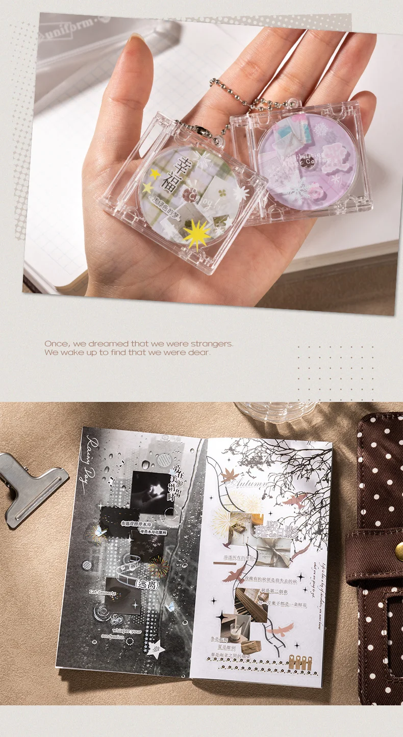 Journal GO 20 Seiten Niedliche Mini-Aufkleber Scrapbooking Karten Tagebuch Planer Deko PET Bubble Sticker DIY Journal Planer – Detail 13