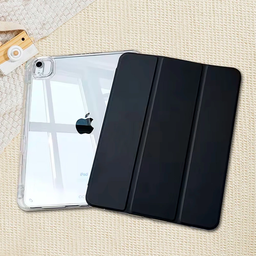 Crystal Clear Acrylic Tablet Case with Slim Tri-fold Stand, 2026 Edition