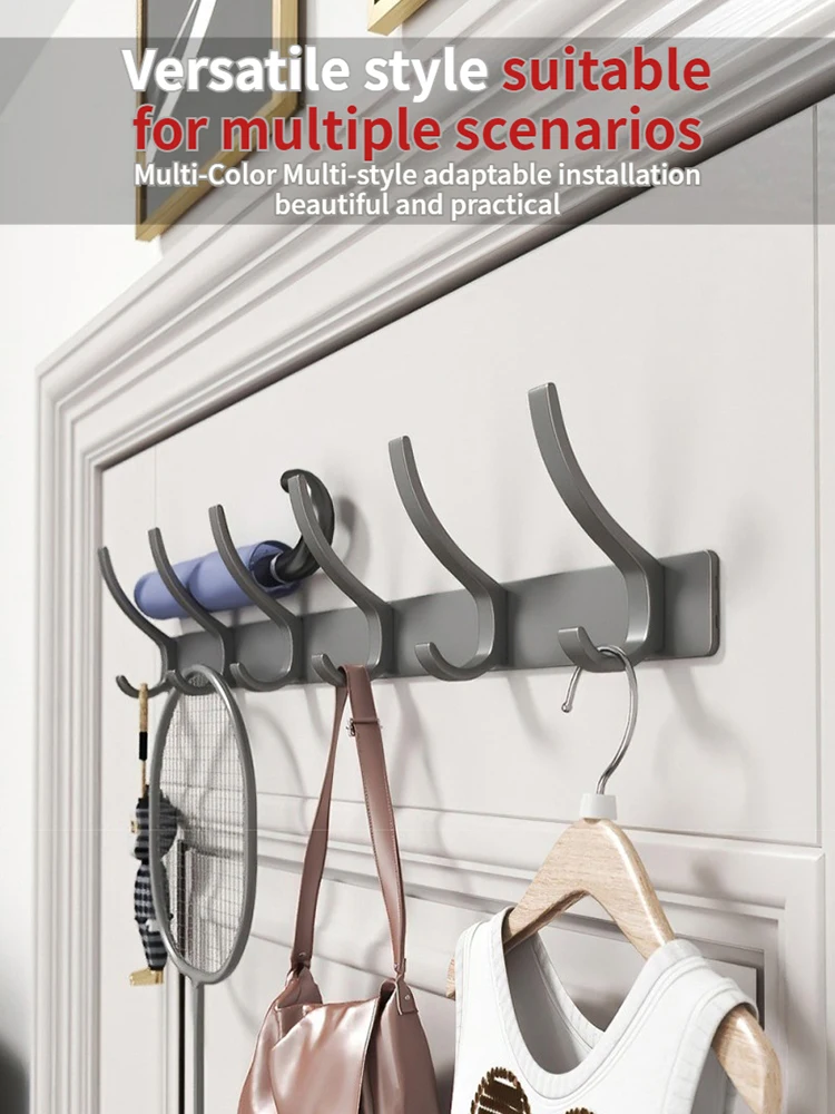no drill Door Behind Hook Storage Wall Hanging Clothes Hanger Coat Hook Punch-free Hanger Bedroom Organizer Storage Kitchen Acce 4