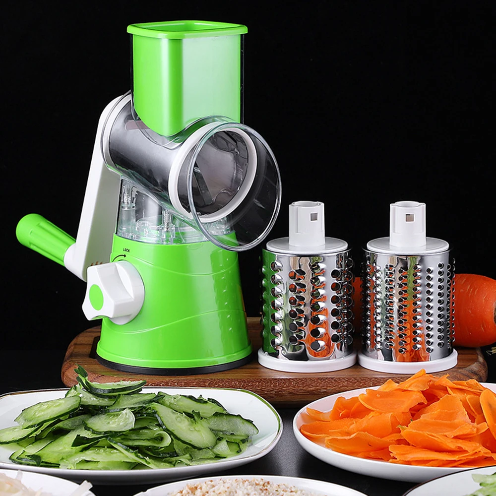 

Rotary Hand Rock Grater Multifunctional Roller Vegetable Cutter Hand Crank Home Kitchen Cooking Artifact Potato Slicing Shredder