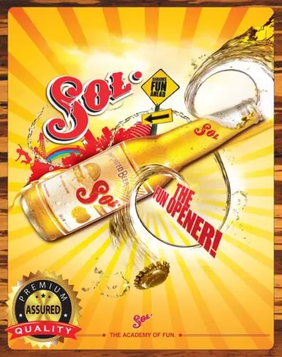 

Sol Beer-академия веселья-металлический знак