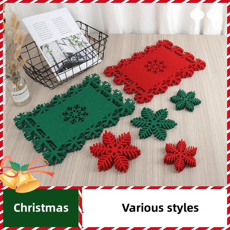 Felt Snowflake Shaped Placemats for Kitchen Table