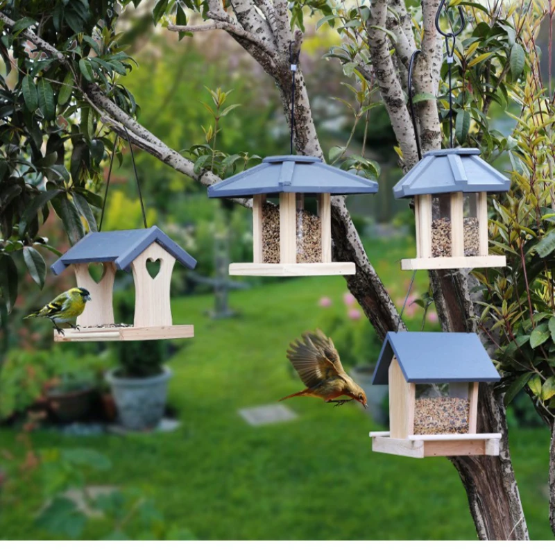 

Feeder Outdoor Bird Feeder Balcony Courtyard Garden Bird Food Container Xi Na