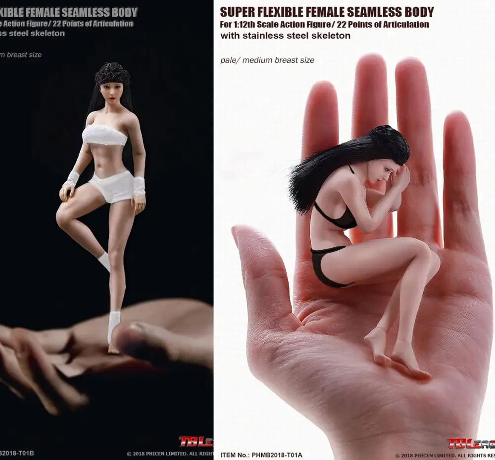 TBLeague PHMB2018T01B 1:12 Flexible Female Seamless Body Action Figure for sale online 