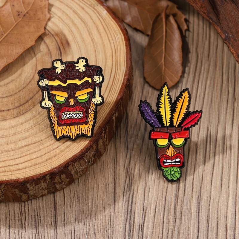 Enamel Pins Anime Game Character Animal Wolf Brooch Punk Metal Classic Lapel Clothes Sweater Custom Kids Jewelry Gifts