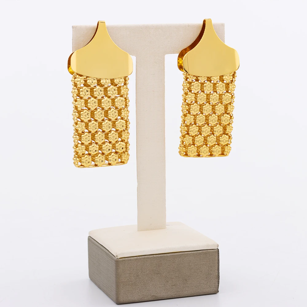 Jewelry Set for Women Chunky Necklace Earrings Dubai Gold Plated Bracelet African Fashion 3Pcs Jewelry for Punk Party Wedding - Image 4