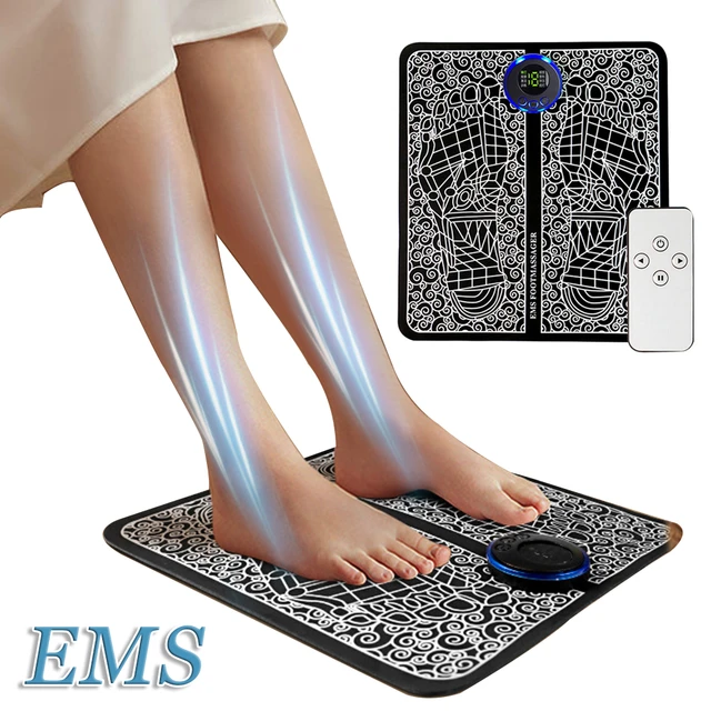 Electric Pulse Ems Foot Massager Pad Relax Feet Massage Mat Shock Muscle  Stimulation Portable Usb Rechargeable Electric Foot Massager To Relax Your  Feet For Home And Office Use,Ems Massage Foot Pad, Foot