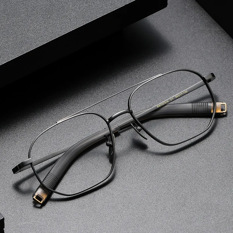 

Pure Titanium Glasses Frame Men Retro Square Prescription Eyeglasses frames for Women 2022 New Vintage Myopia Optical Eyewear