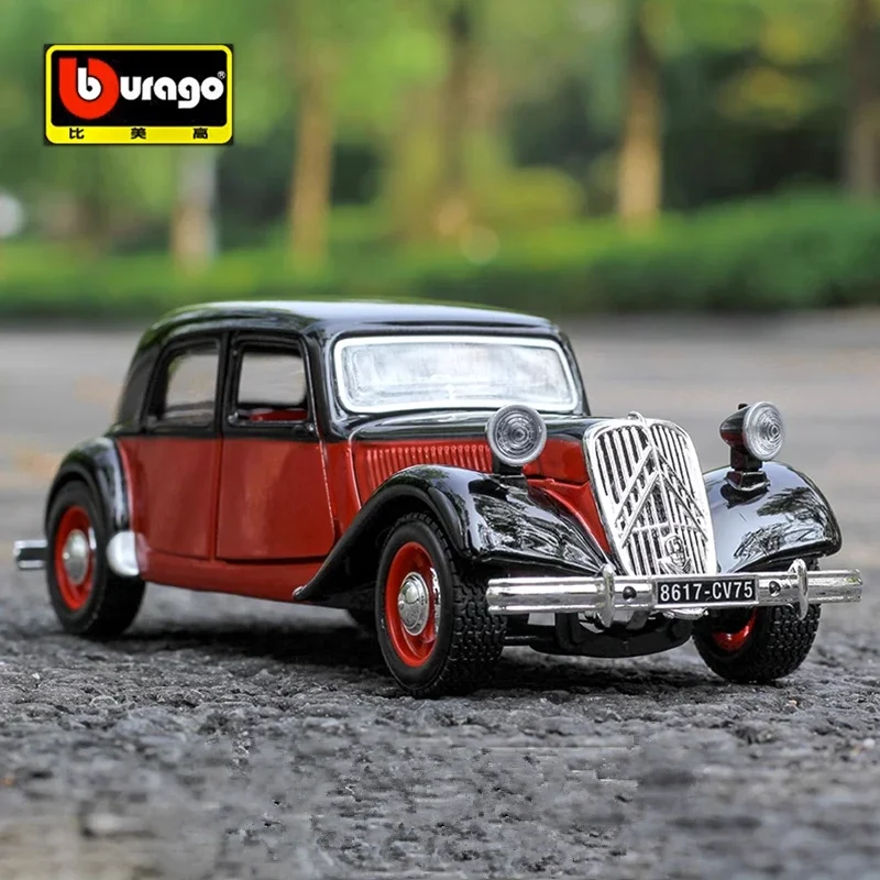 Bburago 1:24 1938 Citroen 15 Cv Ta Lega Classic Car Model Diecast Metallo Retro Sports Car Model Alta Simulazione Giocattoli Per Bambini Regali
