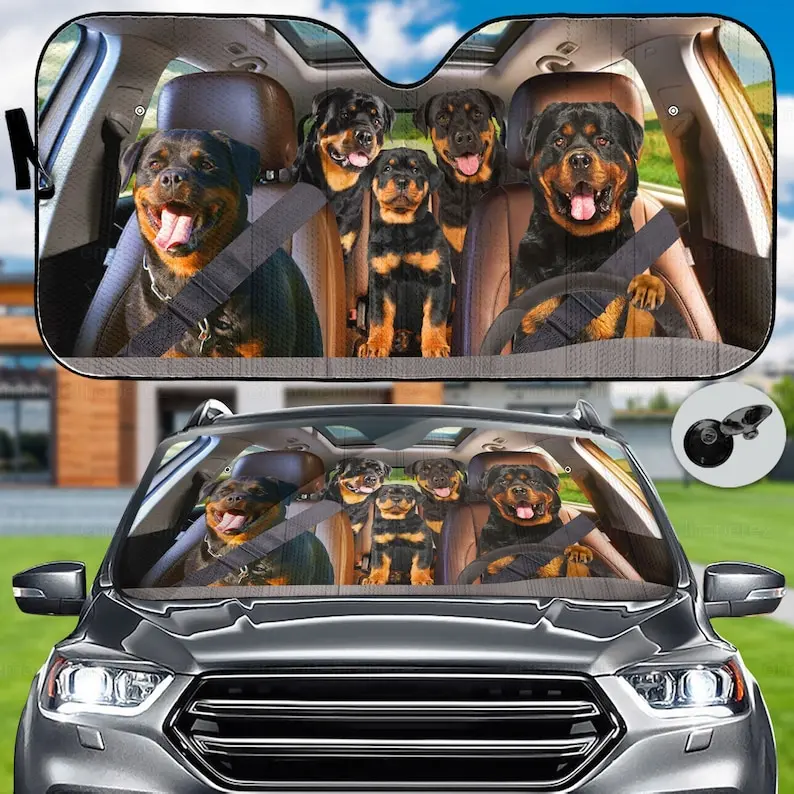 

Автомобильный солнцезащитный козырек Rottweiler, украшение автомобиля Rottweiler, лобовое стекло автомобиля собаки, подарки Rottweiler, семейный солнцезащитный козырек Rottweiler, солнцезащитный козырек