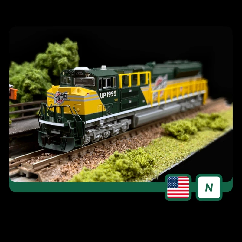 

N Scale KATO Train Model 1/150 176-8407 SD70ACe Union Pacific UP Heritage #1995 C&NW Railway Model Train