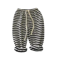 Pantalons d'été anti-moustiques coréens pour enfants, pour garçons et filles, pantalons de sport décontractés à rayures, longueur cheville, nouvelle collection 6