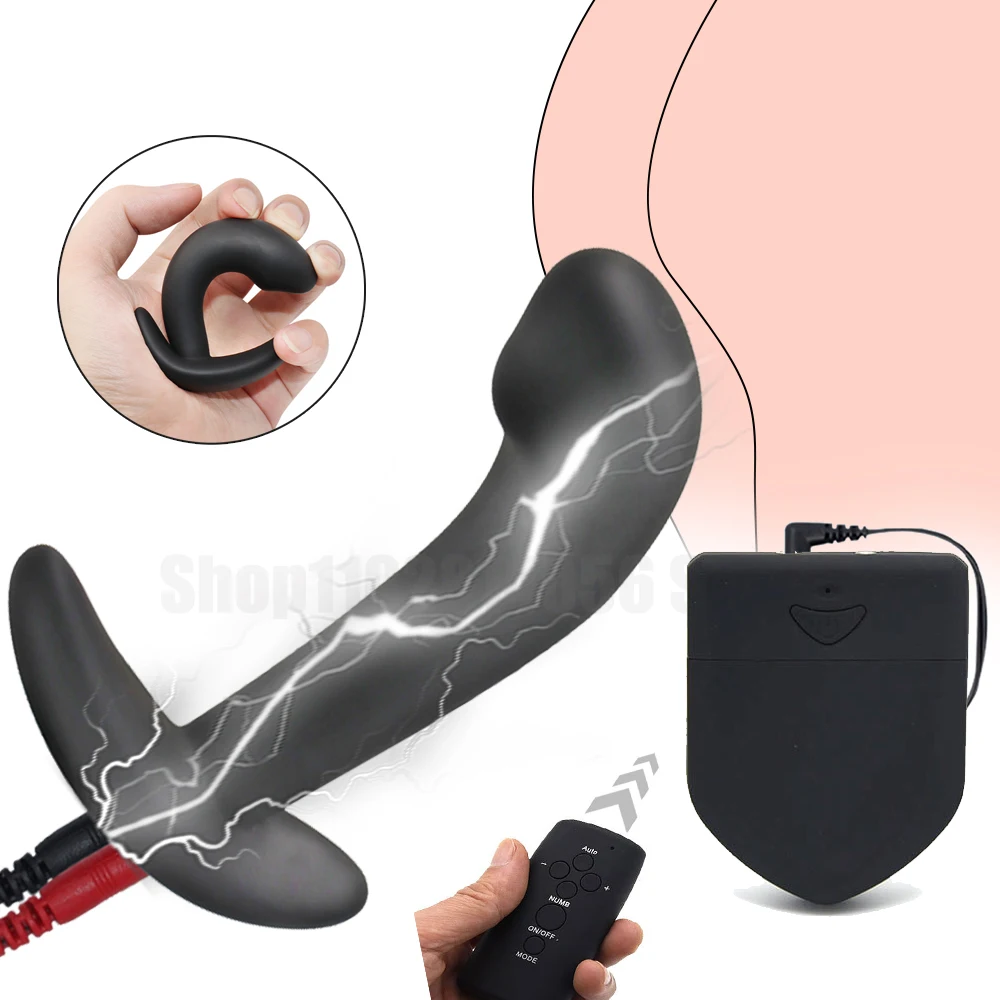 Strong Current tazer shocker Electric shock Prostate Massager Butt Plug Anal Plug Wireless Remote Sex Toy Women Men Anal Ass electro sex toys electric sex toys