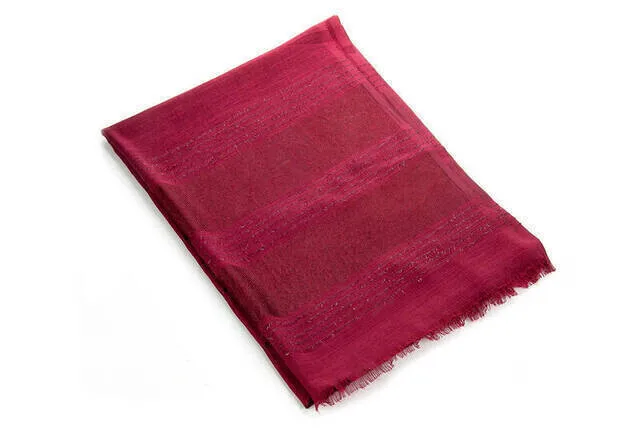 IQRAH The Flaml Lurex shawl-burgundy