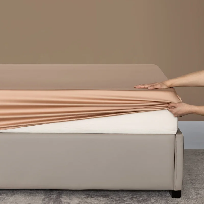 100% Bamboo Bed Sheet Set Luxury 3 Pieces Bedding Set (1pc Fitted Sheet and 2pcs Pillowcase) Non-Slip Mattress Cover for 100/160 4