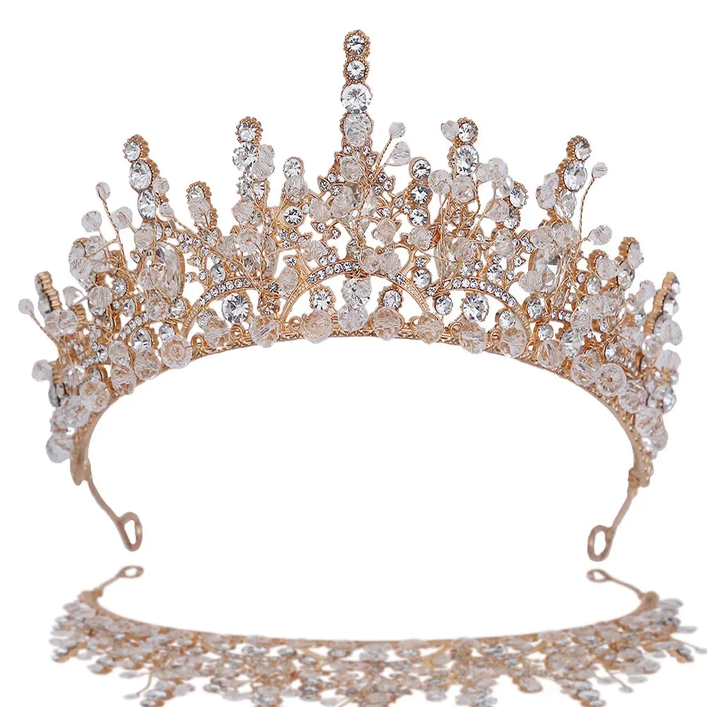 

European and American Performance Crystal Crown Birthday Tiaras New Handmade Headwear