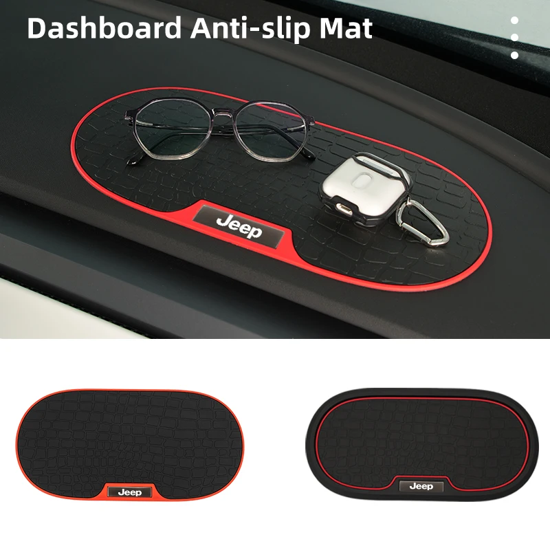 Tappetini Per Cruscotto Auto Tappetino Antiscivolo In Silicone Per Jeep Grand Cherokee Compass Patriot Renegade Wrangler Liberty Trailhawk Rubicon
