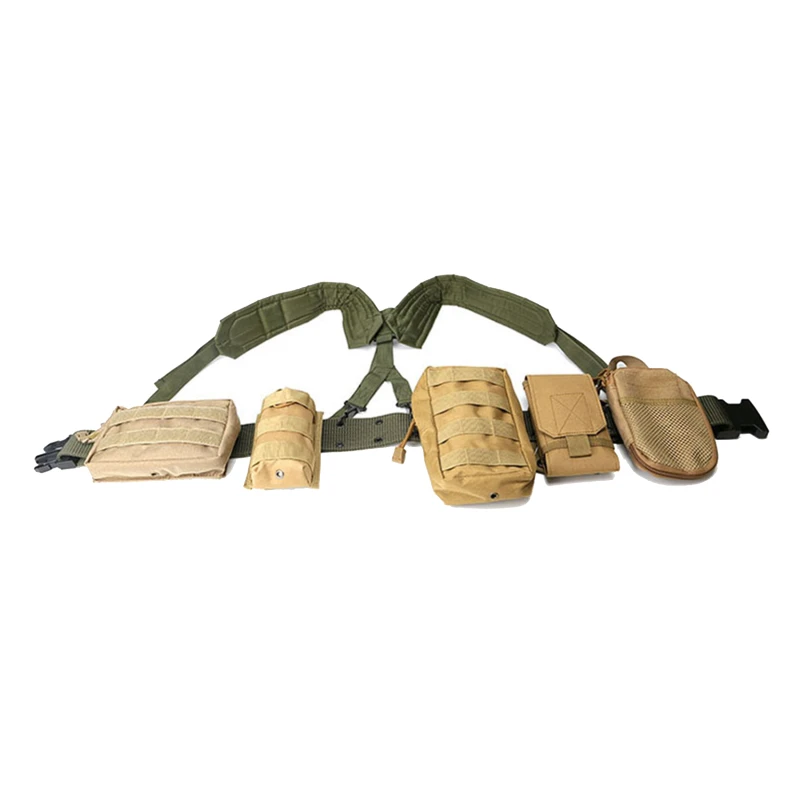 Outdoor Tactical Belt CS Army Fans Combat Belts Military Hunting Accessories Shoulder Chest Strap