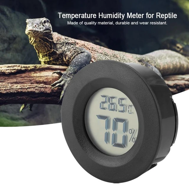 Reptile Thermometer Hygrometer LCD Digital Humidity Gauge, Reptile