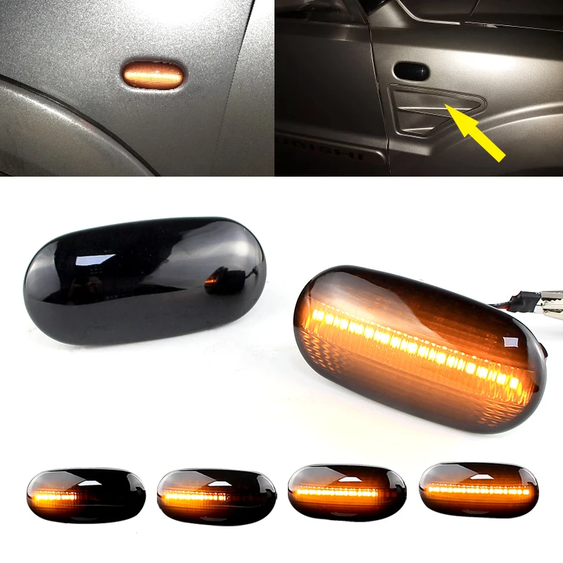 2X Dynamische Für Mitsubishi Triton L200 2005-2015 Pajero Montero Sport Nativa 08-16 LED Seite Marker Blinker licht Blinker Lampe – Detail 2