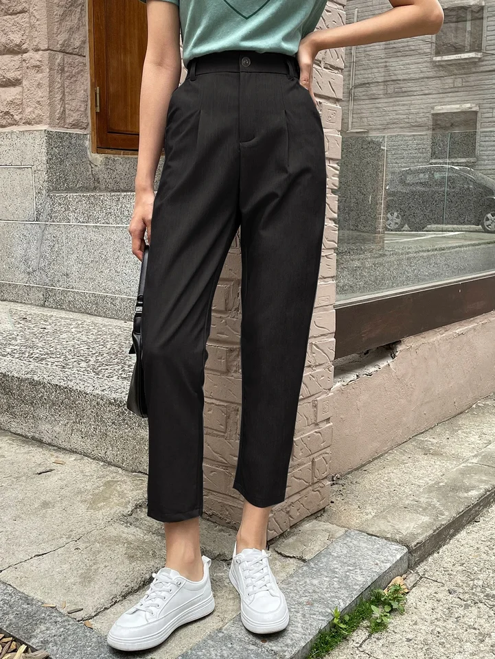 Womens Business Casual Tapered Dress Pants