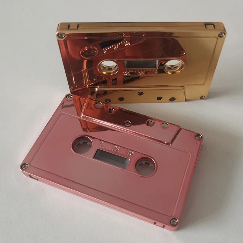 Gilded Electroplated Blank Audio Tape Standard Cassette Blank Tape Player Empty Magnetic Audio For Speech Music Recording