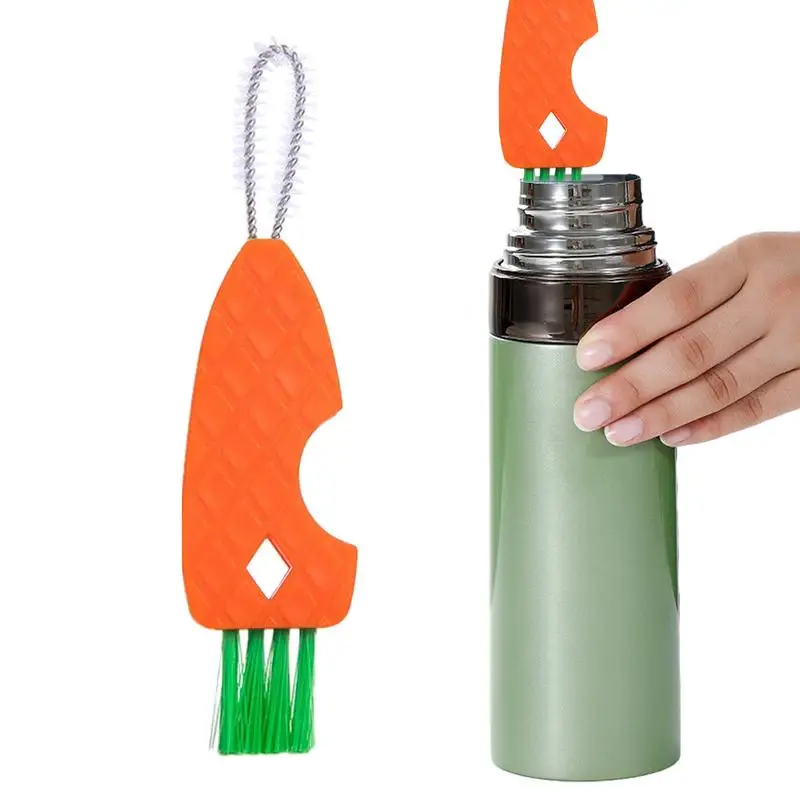 

Bottle Lid Brush Carrot Design Distinctive Brush Collapsible And Portable Kitchen Utensils For Nursing Bottle Drinking Cups