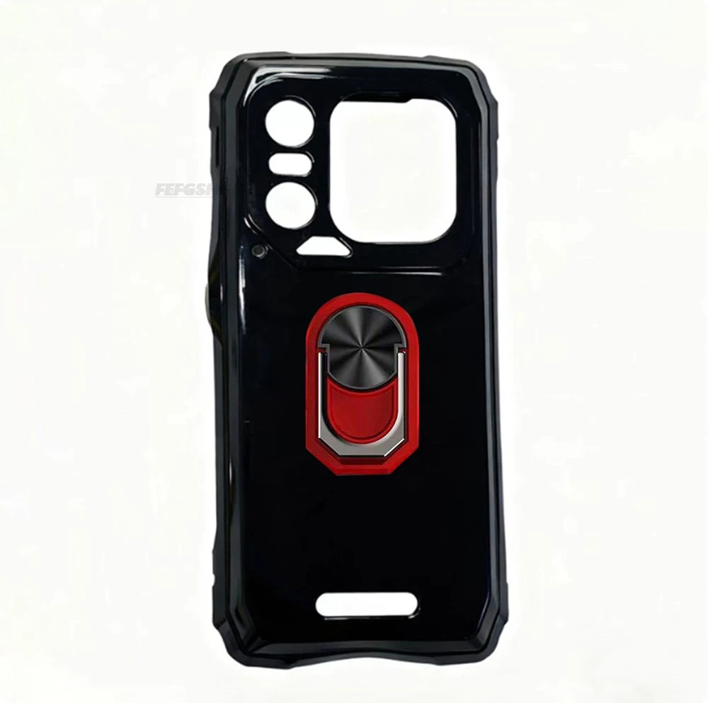 Blackview Xplore 1 Back Finger Ring Soft TPU Silicone Phone Case with Walkie Talkie Bracket