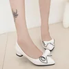 Spring New Women's High Heels Shallow Butterfly-knot Pointed Toe Low Pumps Womens Shoes Summer Plus Size 35-43 4
