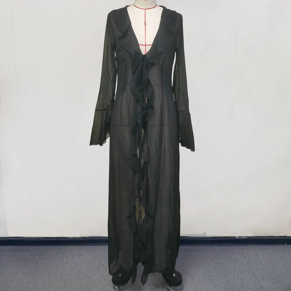 Black White Lace Summer Beach Dress for Women