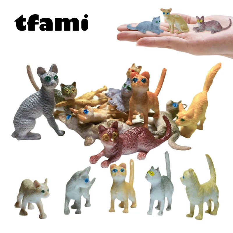 

TFAMI Mini Simulation Kitten Animals Model Toy For Children Cats Animal Toy PVC High Quality Kids Toys For Boys Birthday Gifts