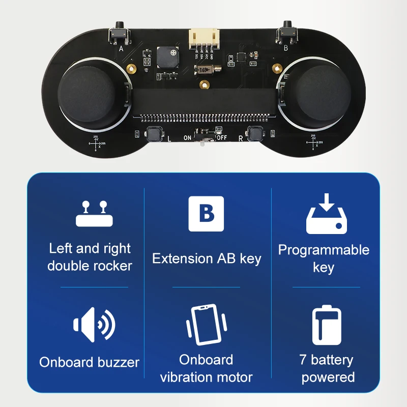 Joystick Emakefun Basic Gamepad con pulsante e leva per Micro:Bit, controlla auto robot Micro:Bit con motore e buzzer per STEM - immagine 2