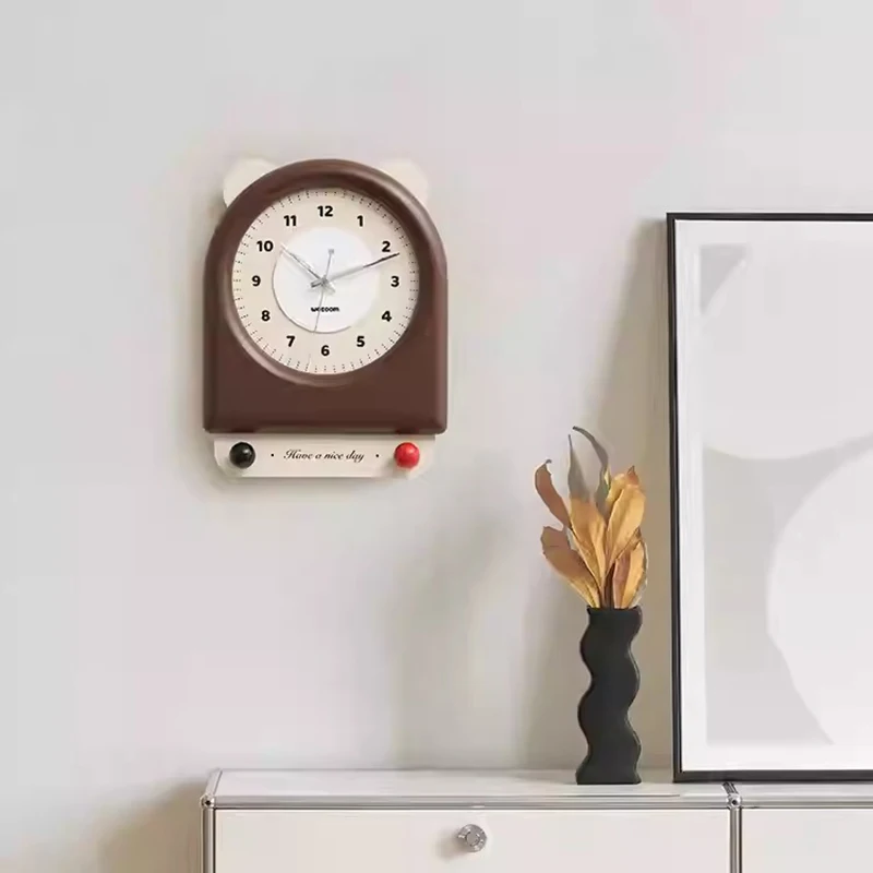 Cute Wall Clock Vintage Home Interior Decoration Clocks Nordic Living Room Accessories Wall Clock Elegant Gift Ornaments Clocks