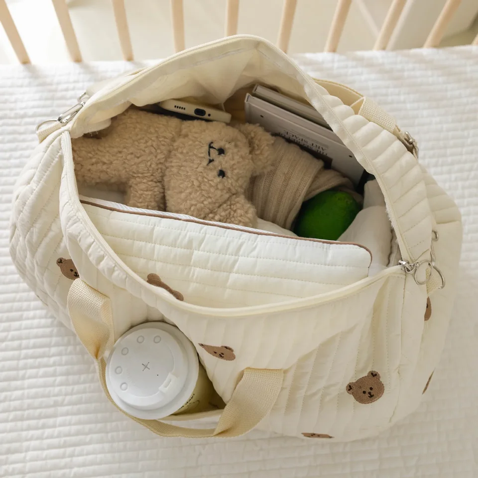Bolsa organizadora multifuncional para maternidade, com grande capacidade para itens de bebê, ideal para viagens e viagens._voghion.com