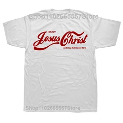 Enjoy Jesus Christ Graphic Oversized Faith T - Shirt - Unisex Fashion Tee - XS (WHITE)