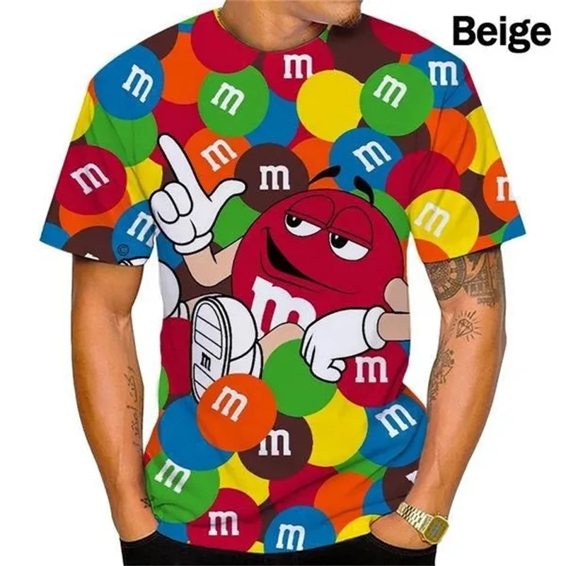 M Bean Uomo Donna Magliette 3D Cibo Stampato Streetwear Casual Girocollo Manica Corta T-Shirt Y2K Abbigliamento Harajuku Moda Top